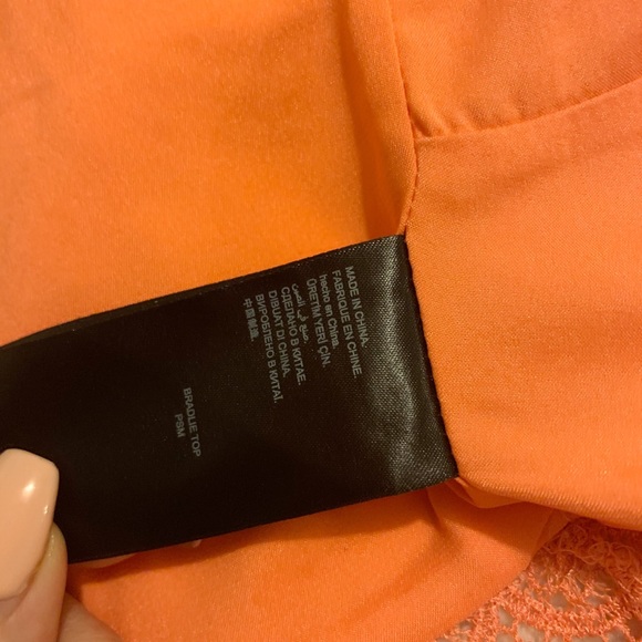 🔥BEBE Sexy Orange Crochet Crop Top Size M🔥 - Picture 8 of 8